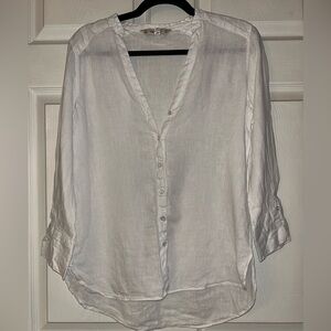 Zara White Button-Down Women's Shirt
